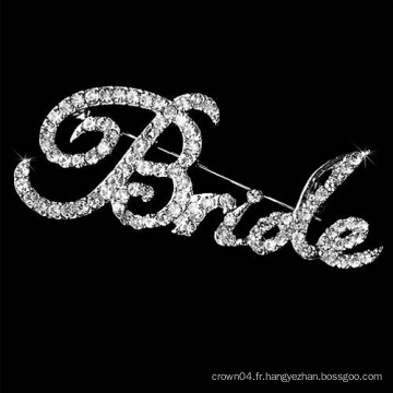 Broche de mode &quot;BRIDE&quot; strass